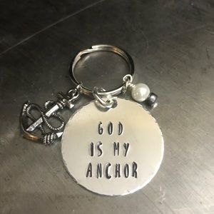 God is my Anchor keychain